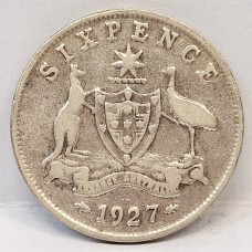 AUSTRALIA 1927 . SIXPENCE AUSTRALIA 1927 . SIXPENCE